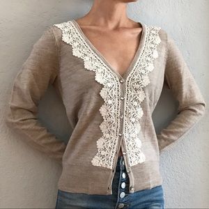 100% merino wool sweater/cardigan